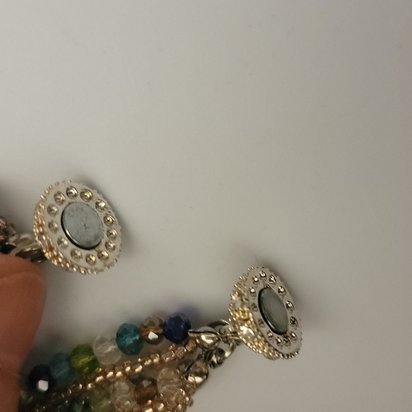 Sparkly Multi Colored Beaded Necklace w/ Magnetic Closure - Picture 4 of 12